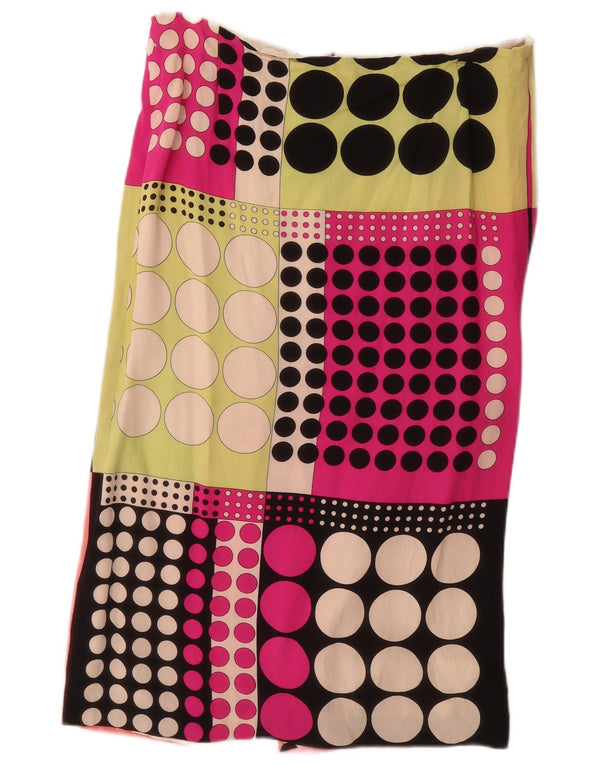 Falda recta vintage para mujer grande W32 Geométrico multicolor