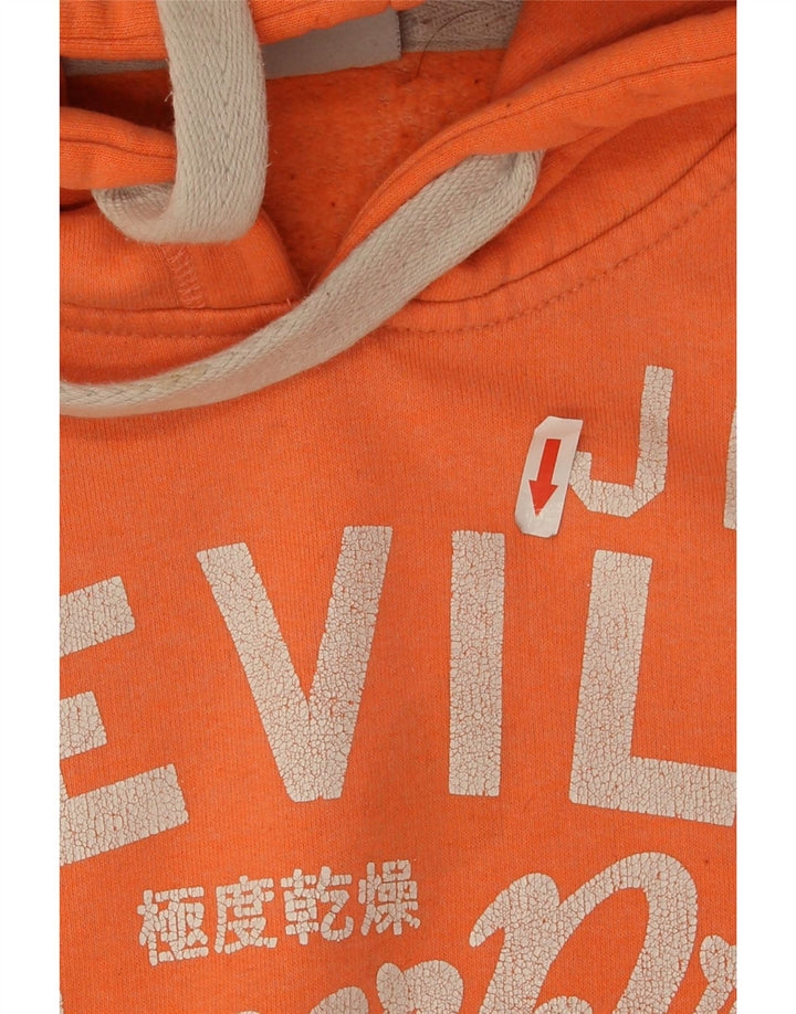 Superdry Jersey con capucha gráfica para mujer UK 10 Small Naranja Poliéster