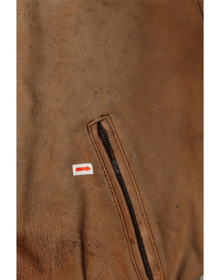 Schuh Chaqueta de cuero para hombre UK 42 XL Cuero marrón