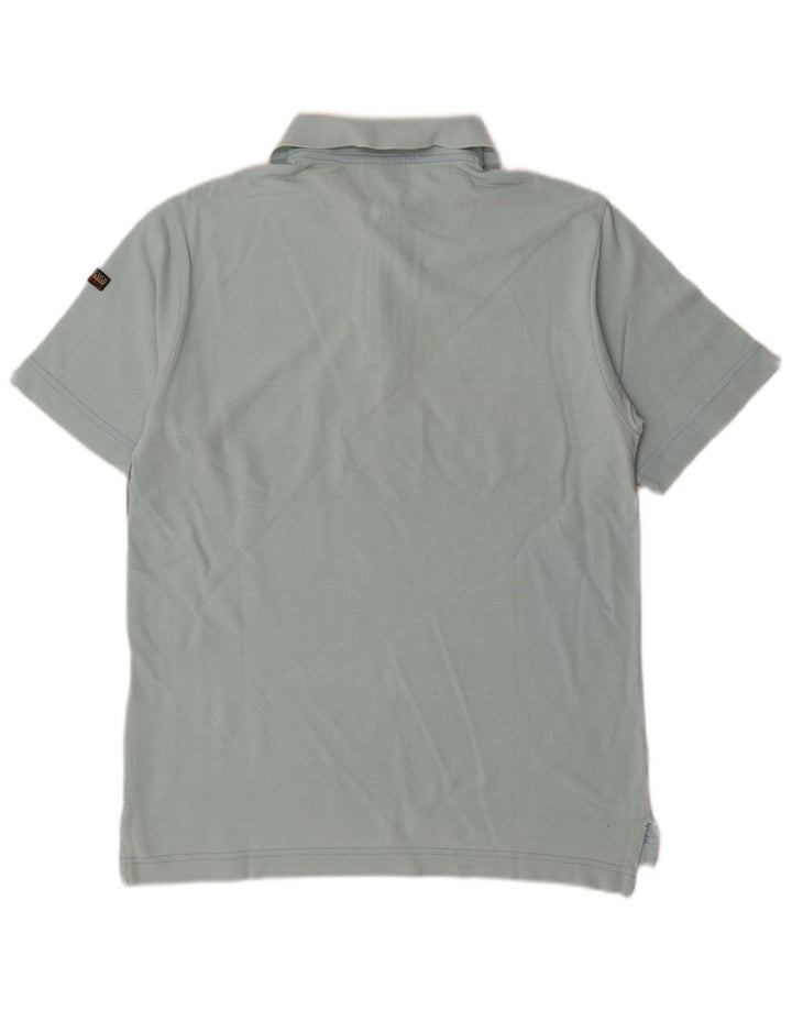 NAPAPIJRI Polo Geographic para hombre Small Blue Colourblock Cotton