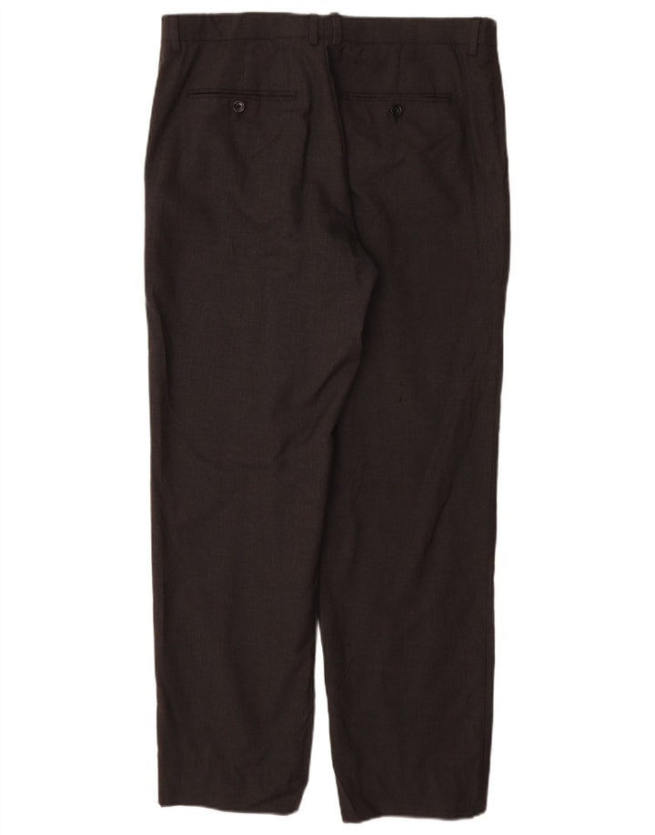 J. CREW Pantalón chino recto Crosby para hombre W36 L30 Lana negra