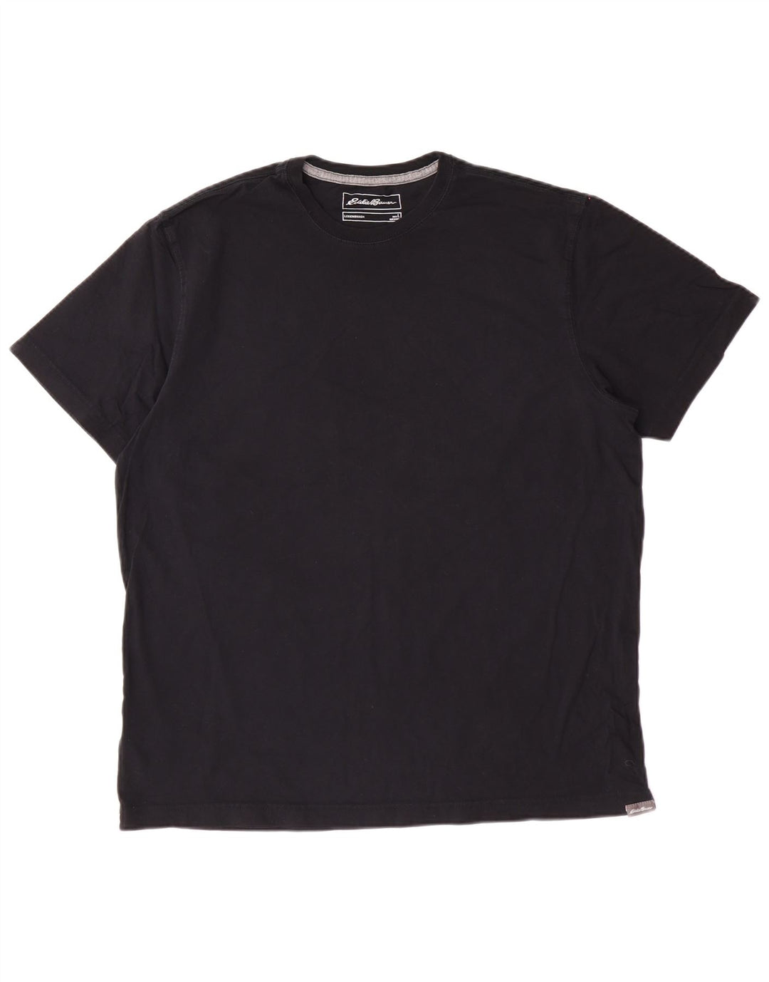 EDDIE BAUER Camiseta Hombre Top Grande Algodón Negro
