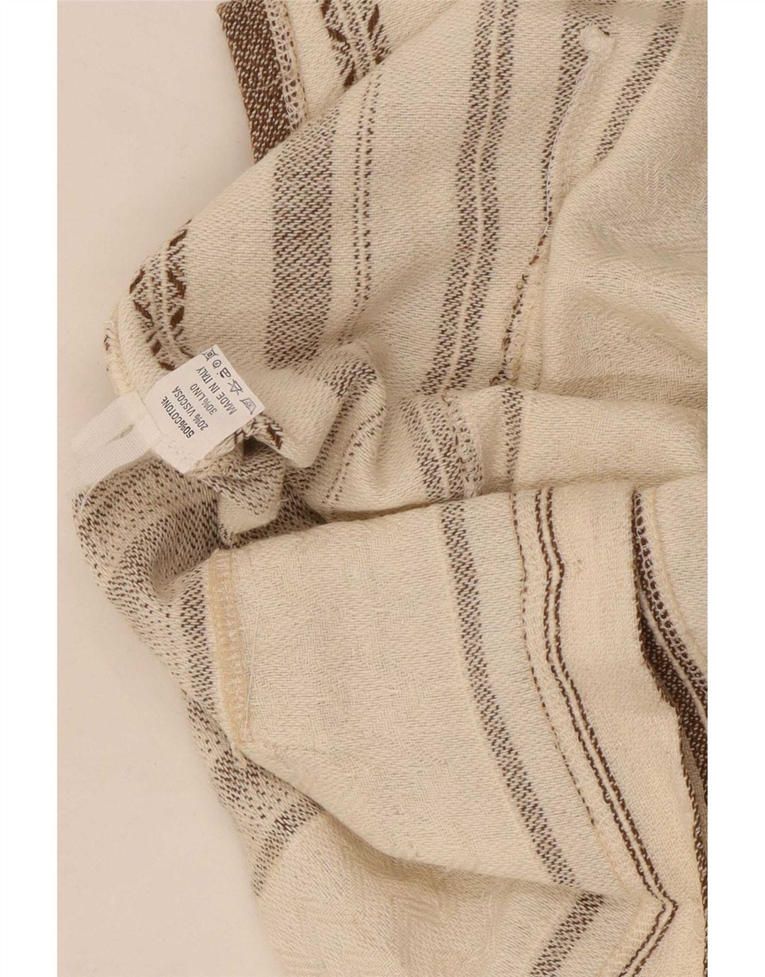 Chaqueta tipo blazer vintage sin mangas con 4 botones para mujer UK 44 Medium Beige Rayas