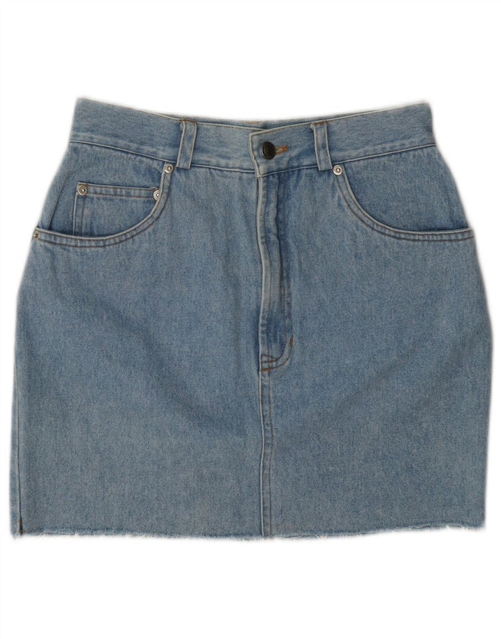 Falda vaquera vintage para mujer W26 azul pequeño