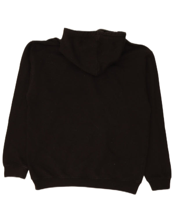 Vintage hombres Nirvana gráfico sudadera con capucha jumper medio negro algodón
