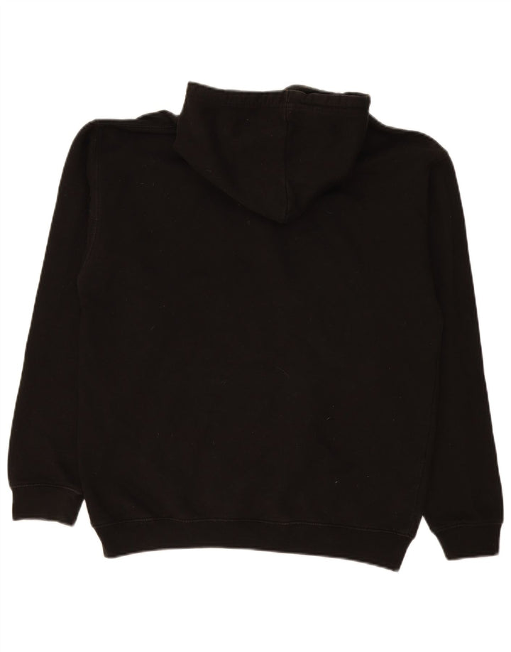 Vintage hombres Nirvana gráfico sudadera con capucha jumper medio negro algodón