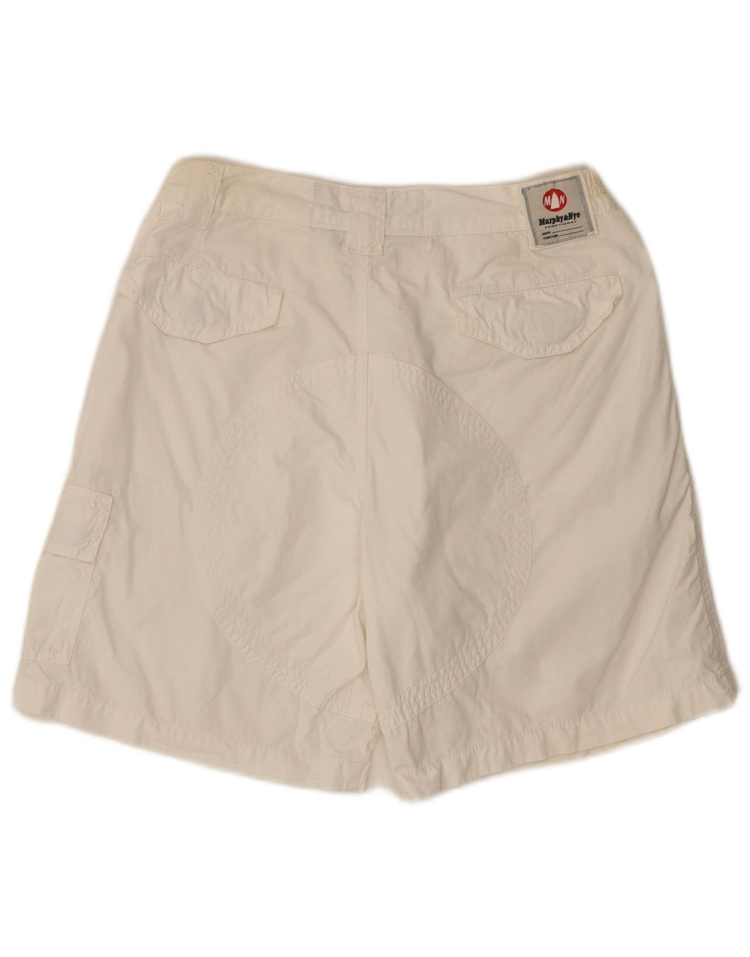 Murphy & Nye Pantalones cortos chinos para hombre W31 Algodón blanco mediano