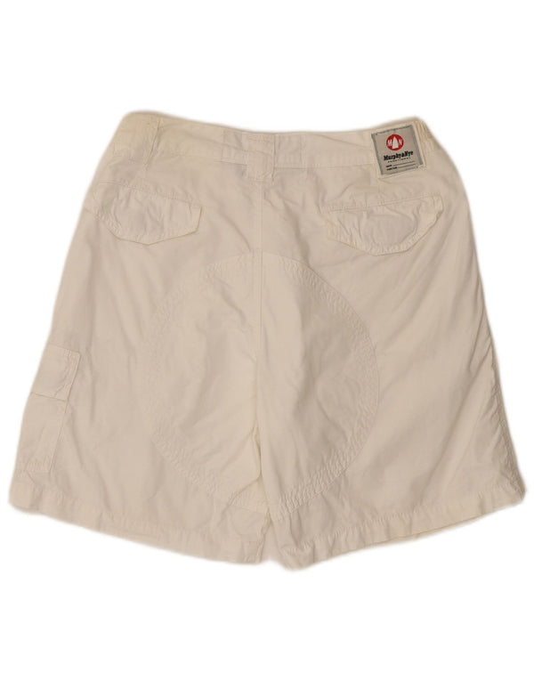 Murphy & Nye Pantalones cortos chinos para hombre W31 Algodón blanco mediano