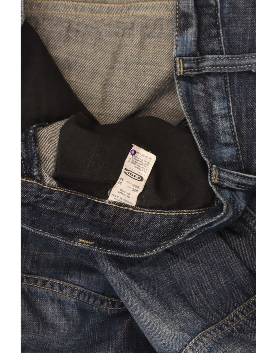 Vaqueros rectos para hombre G-Star W33 L38 Azul marino