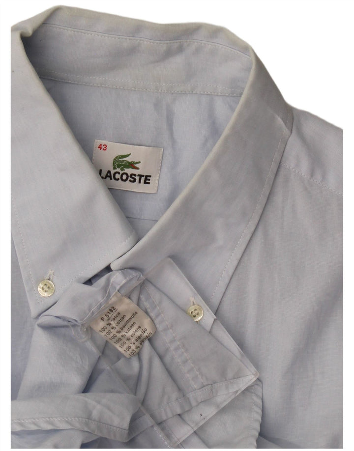 Camisa Lacoste Hombre Manga Corta Talla 43 Grande Algodón Azul