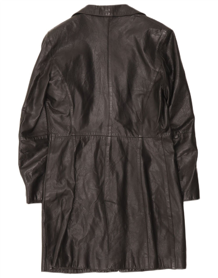 Tenax Abrigo de cuero para mujer IT 46 Grande Negro
