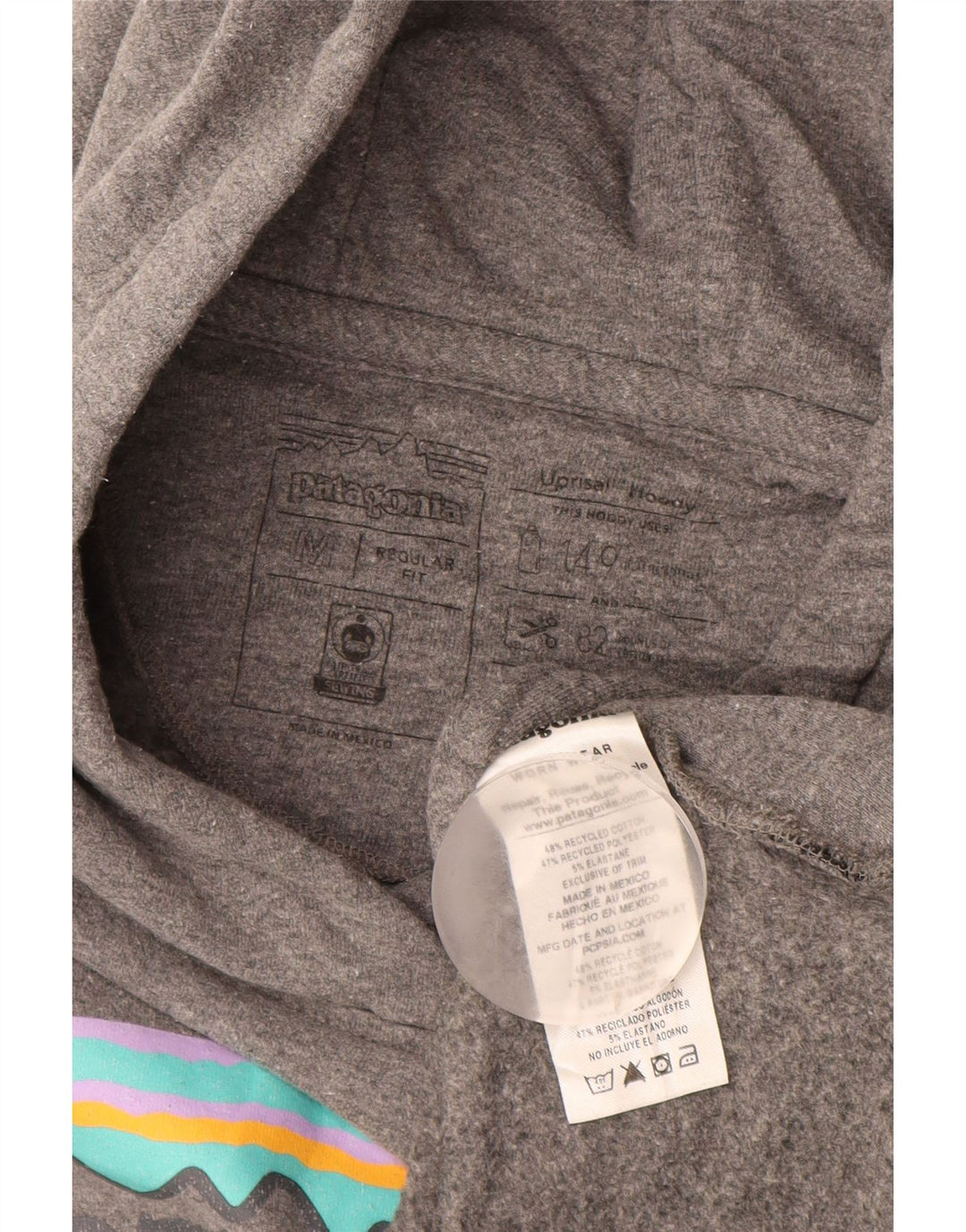 PATAGONIA Jersey con capucha y ajuste regular para mujer, talla 44, color gris medio