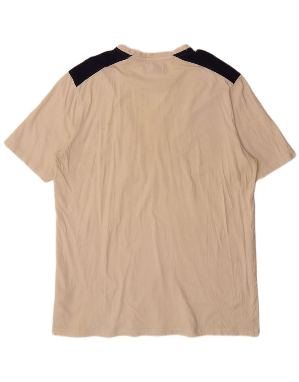 Fila Camiseta gráfica para hombre Top 2XL Algodón color block beige
