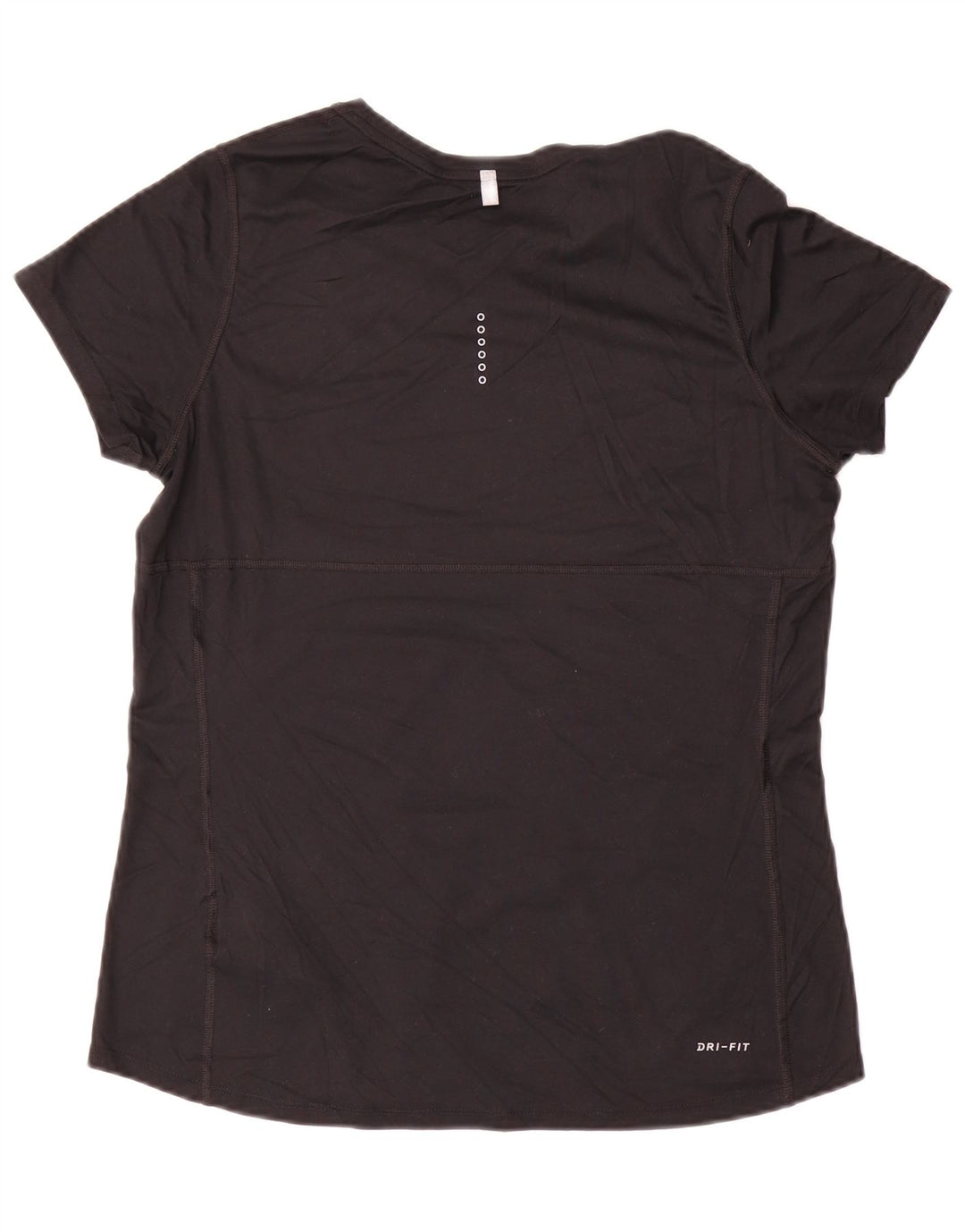 Nike - Camiseta para correr Dri Fit para mujer, talla 40, talla grande, poliéster negro