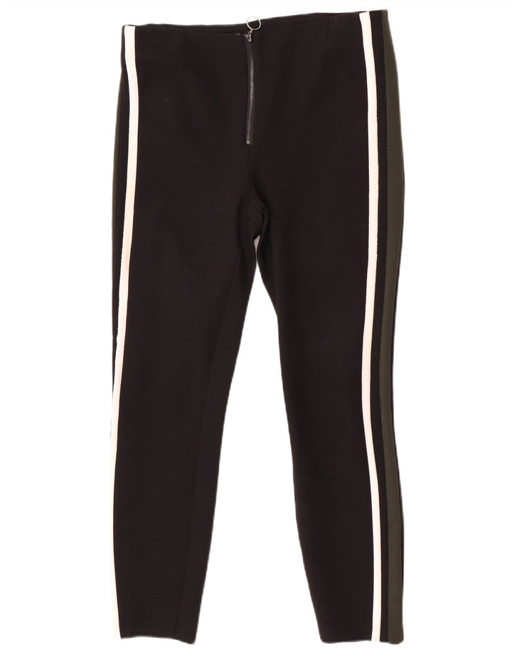 Zara Mujer Trafaluc Leggings UK 44 Grande Negro Colorblock Poliéster