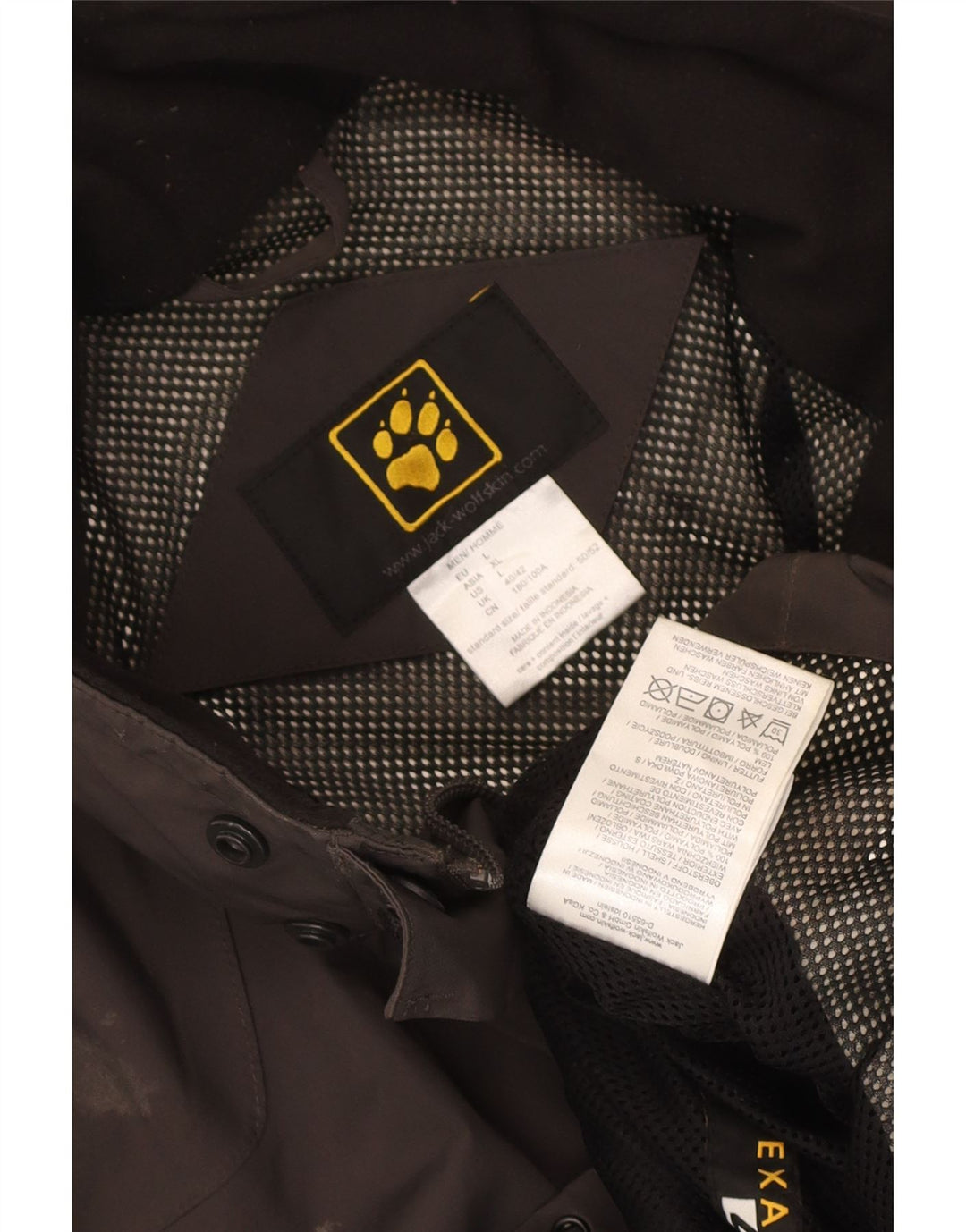 Jack Wolfskin Chaqueta impermeable para hombre UK 40/42 Large Gris Poliamida