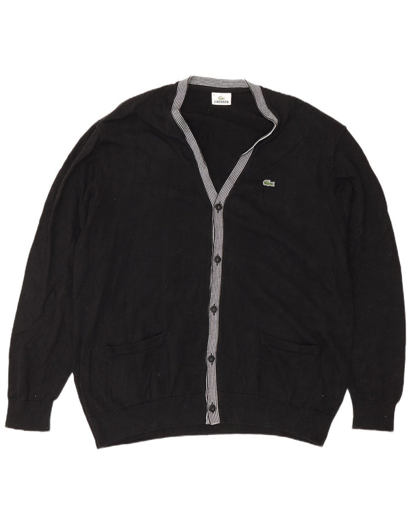 Lacoste - Cárdigan para hombre, talla 8, 2XL, algodón negro