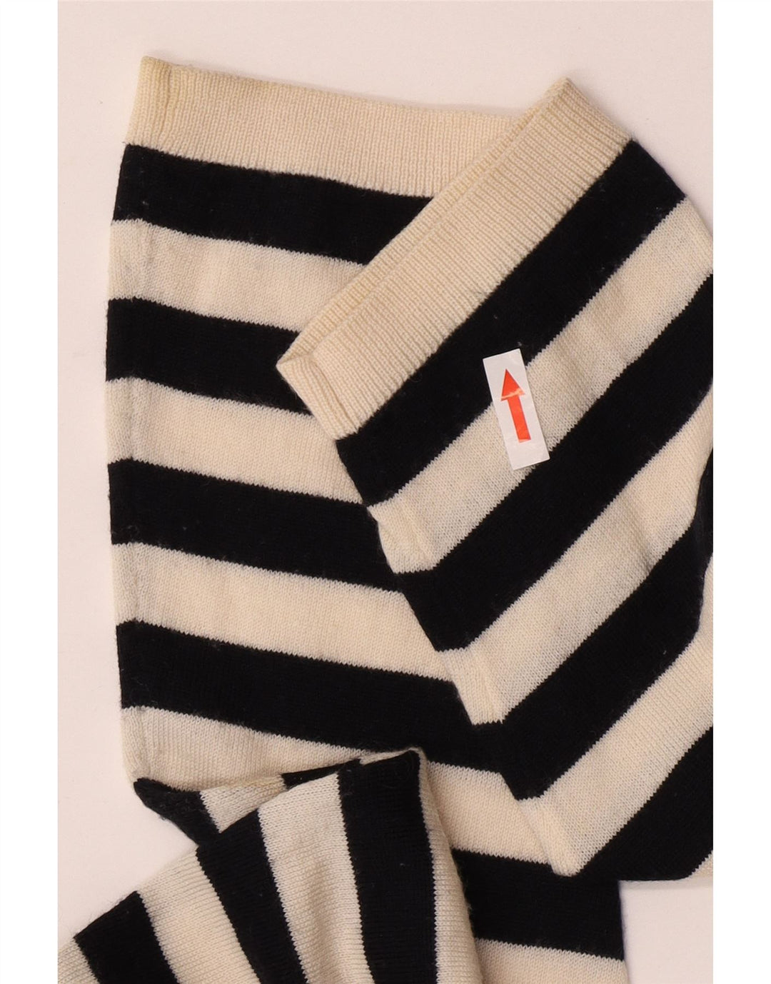 Cos Suéter de cuello redondo de gran tamaño para mujer UK 10 Small Black Stripes