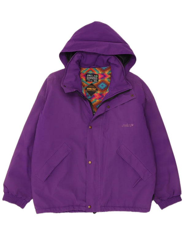 Mello's Chaqueta cortavientos holgada con capucha Gore-Tex para hombre UK 34 XS Púrpura