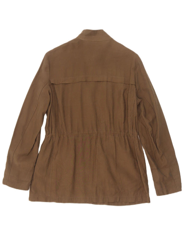 Zara Chaqueta utilitaria para mujer UK 44 Viscosa caqui mediana