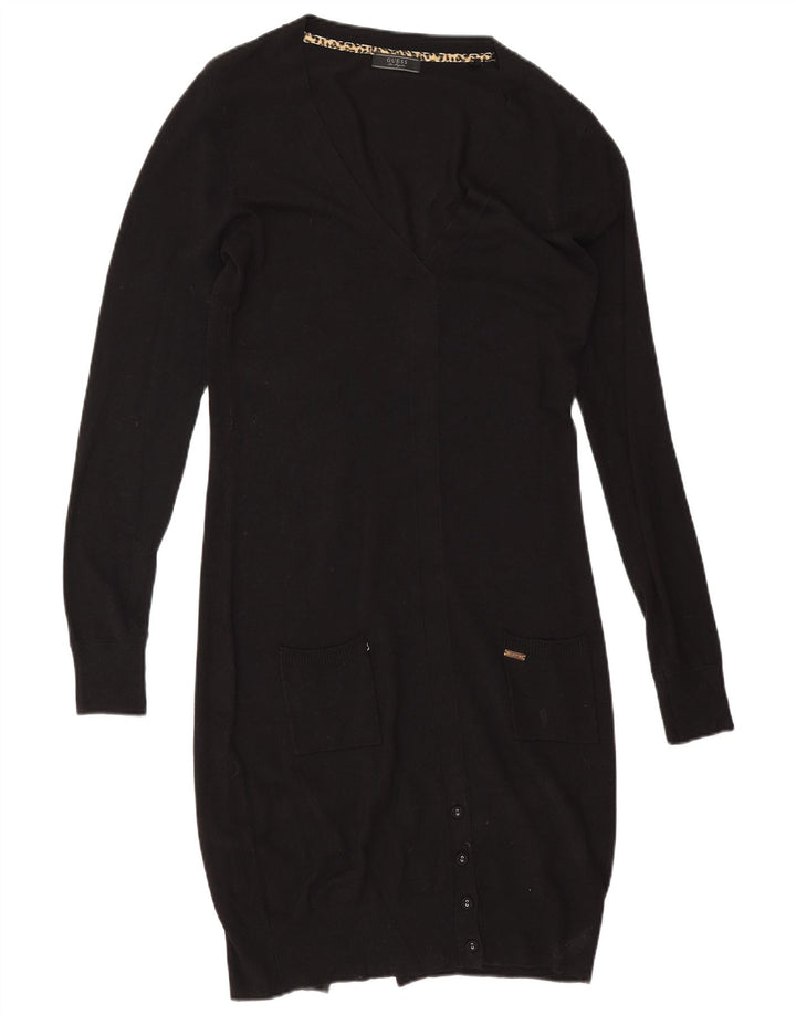 Guess Vestido tipo jersey para mujer UK 44 Viscosa negra mediana