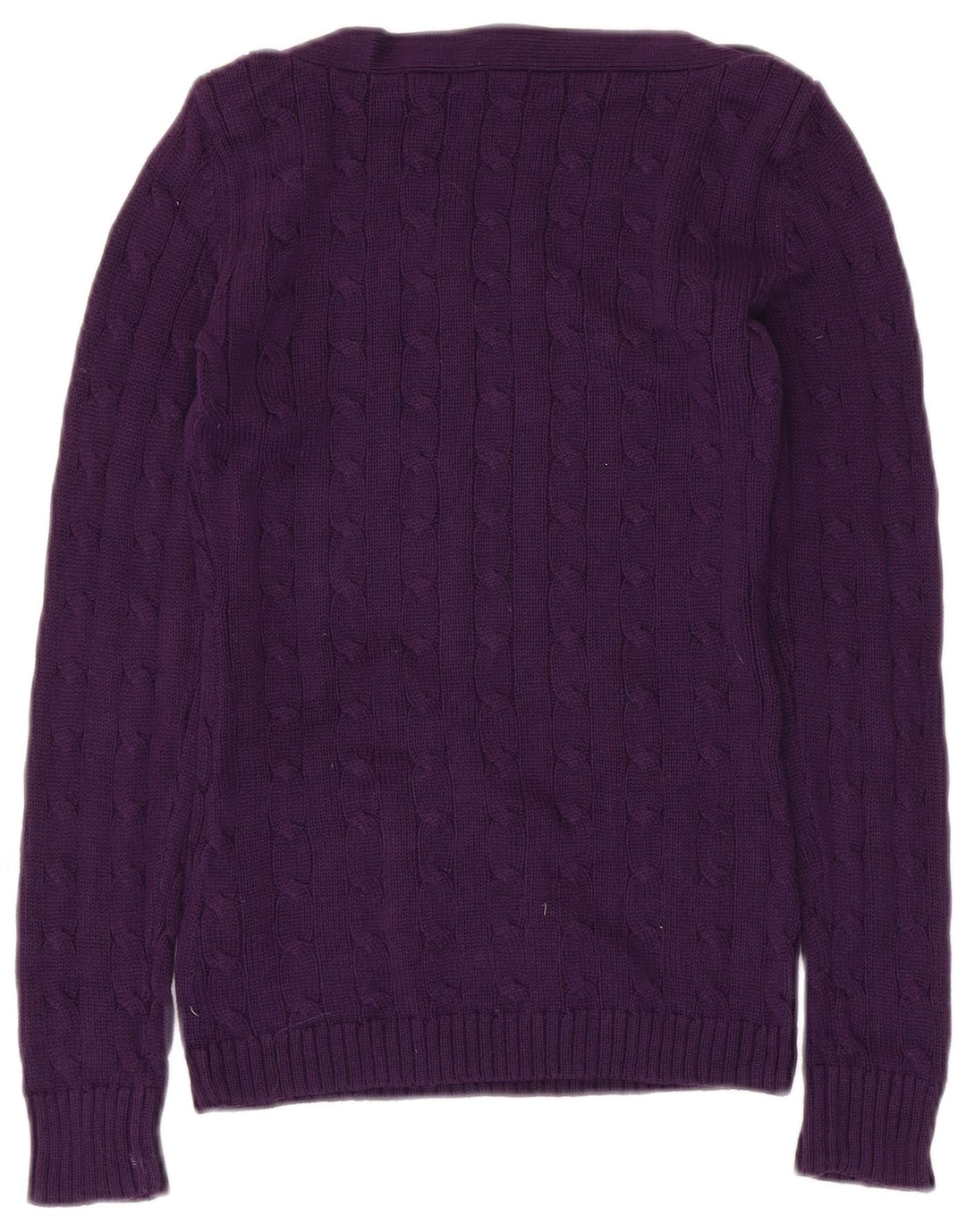 RALPH LAUREN Jersey con cuello barco para mujer UK 2 2XS Algodón morado