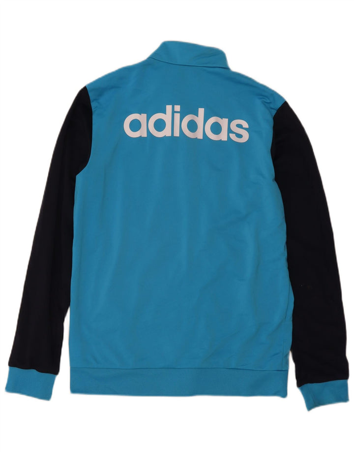 Adidas Hombre Chaqueta De Chándal Con Estampado Gráfico Poliéster Color Block Azul Medio
