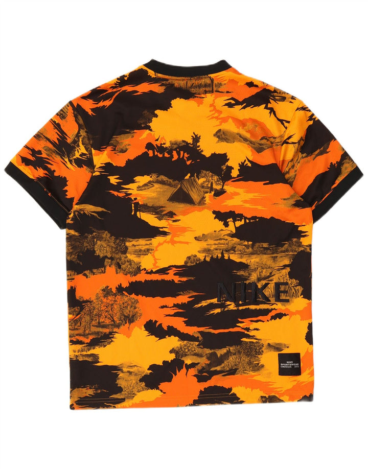 Camiseta Nike Hombre Top Small Naranja Camuflaje Poliéster