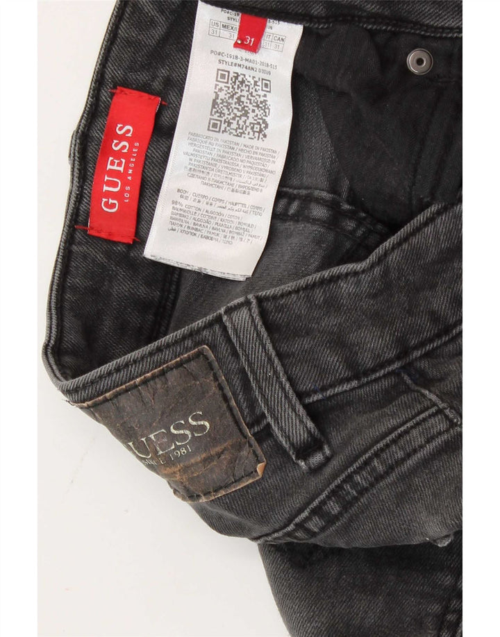 Guess Vaqueros ajustados con gráficos para hombre W31 L30 Algodón gris