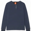 Superdry Hombre Top Manga Larga Algodón Azul Marino Medio