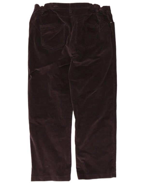 Cotton Traders Pantalones rectos de pana para mujer UK 40 Large W36 L27 Marrón