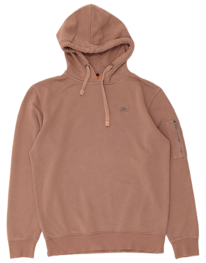 Alpha Industries Jersey con capucha para hombre de algodón rosa medio