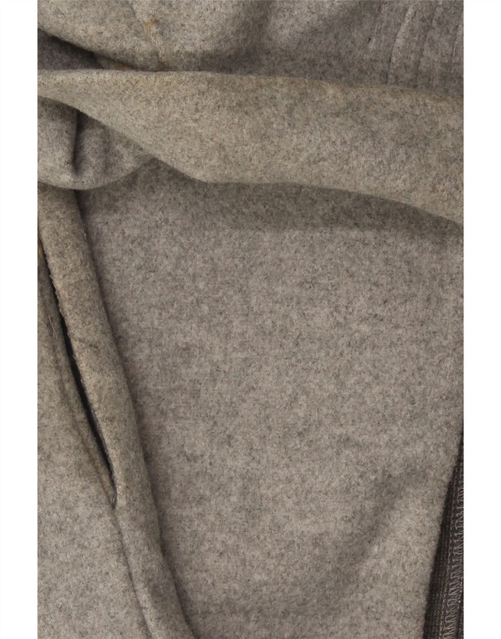 Zara Mujer Abrigo UK 10 Pequeño Poliéster Gris