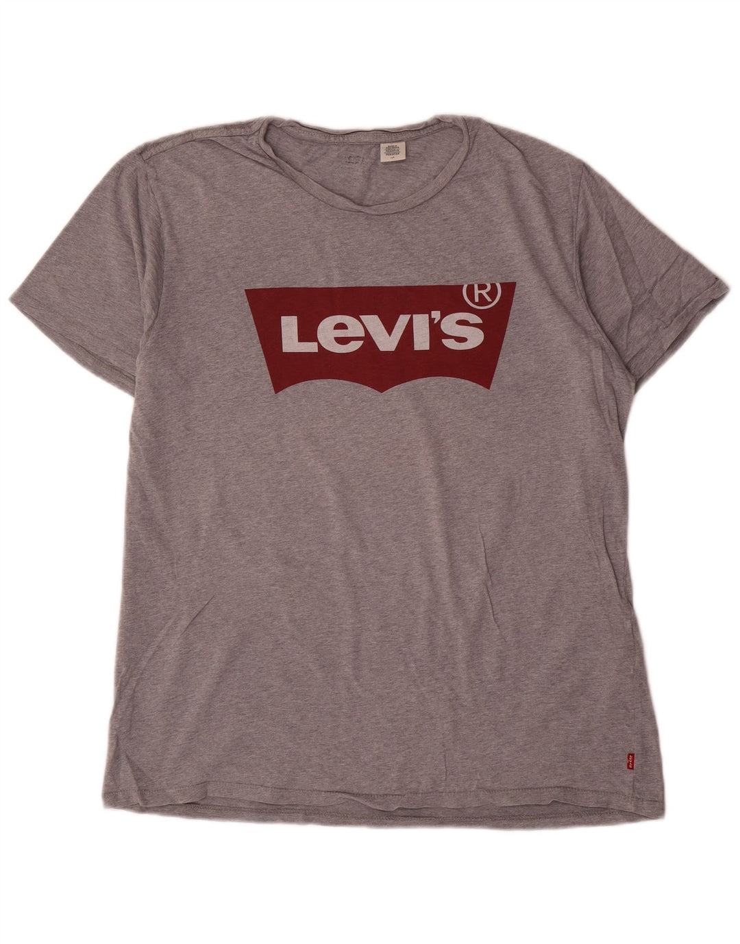 Levi's Camiseta gráfica para hombre Top grande de algodón gris