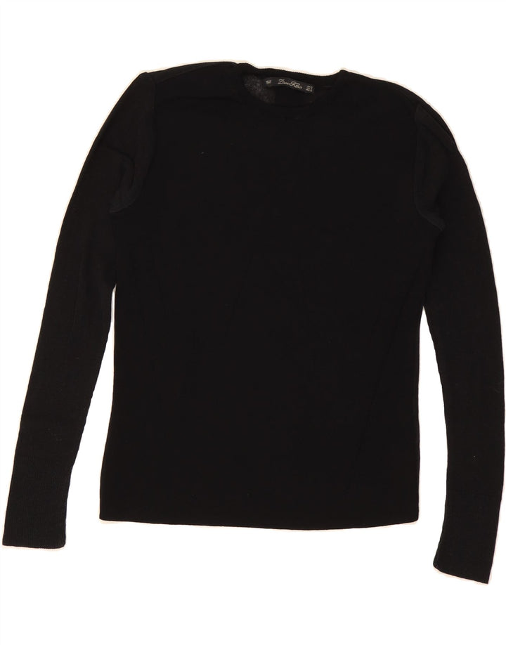 ZARA Womens Crew Neck Jumper Sweater UK 12 Medium Black Vintage Zara and Second-Hand Zara from Messina Hembry 