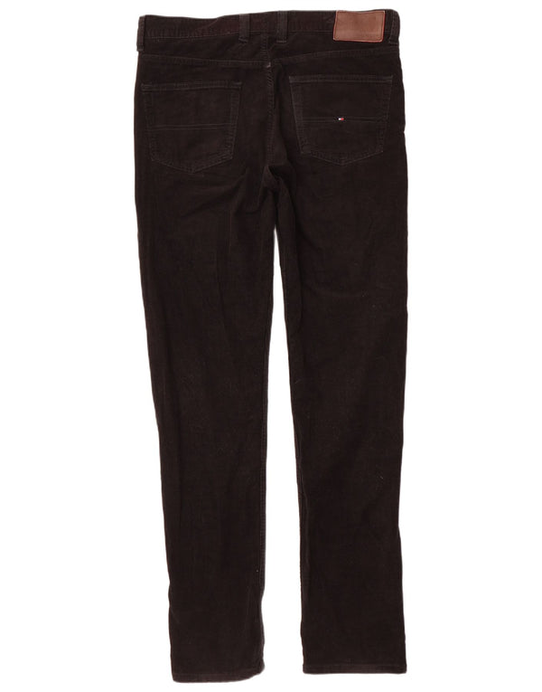 Tommy Hilfiger Pantalones de pana ajustados para hombre W34 L34 Algodón negro