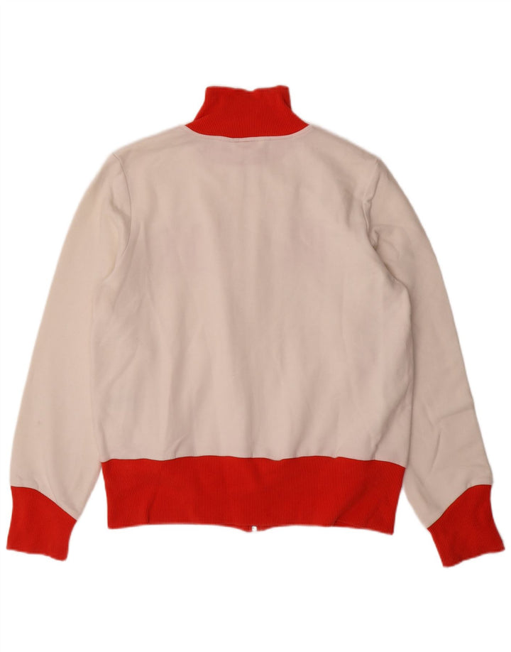 PUMA Chaqueta superior de chándal con gráfico para mujer UK 40 Large White Colourblock