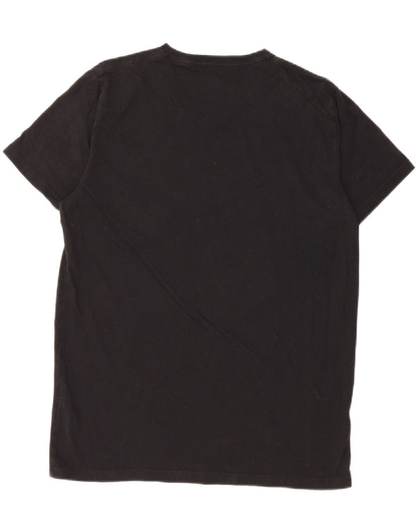 Camiseta Hollister Hombre Top Medium Negro Algodón