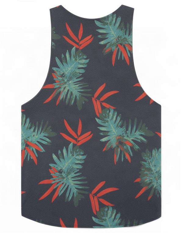 Jack & Jones Hombre Chaleco Top Pequeño Azul Marino Floral