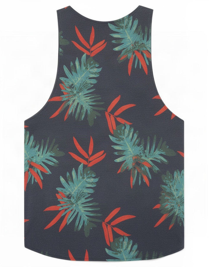 Jack & Jones Hombre Chaleco Top Pequeño Azul Marino Floral