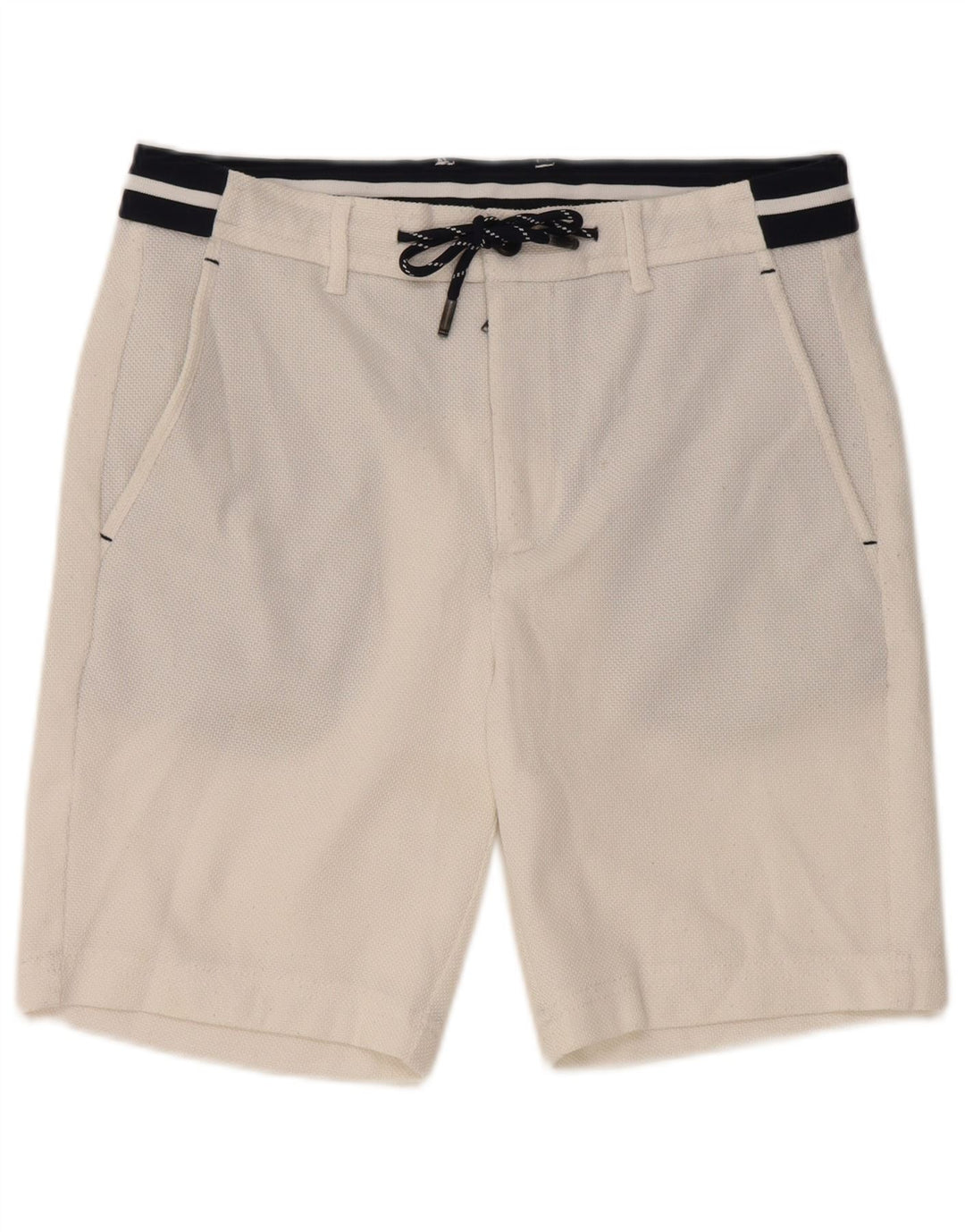 Zara Hombre Bañador Shorts Small Blanco Colorblock Poliéster