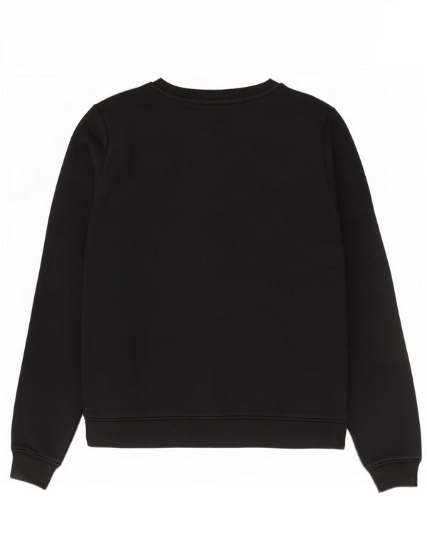 Tommy Hilfiger Sudadera gráfica para mujer Jumper UK 14 Mediano Algodón negro