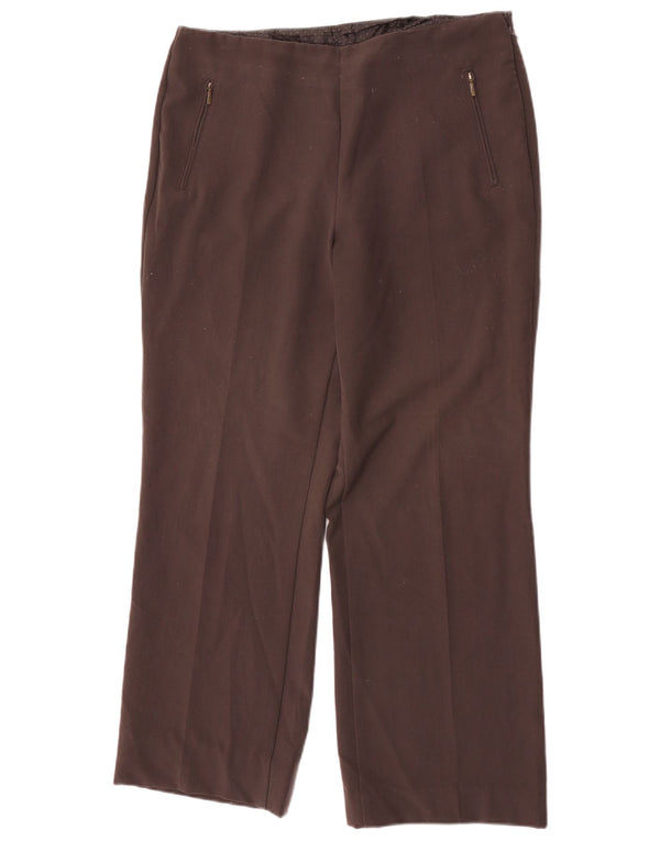 Marks & Spencer Pantalones Casuales Rectos para Mujer UK 40 Large W32 L28 Marrón