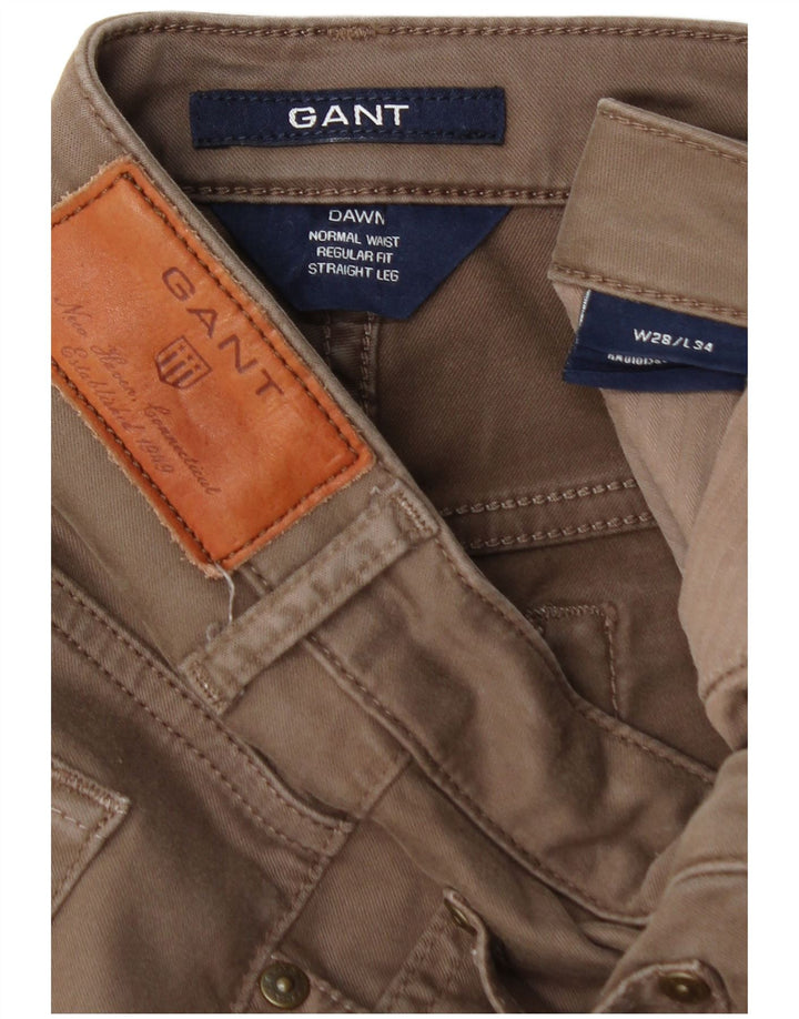 GANT Pantalón Chino Dawn Straight Regular Fit para Mujer W28 L29 Algodón Marrón