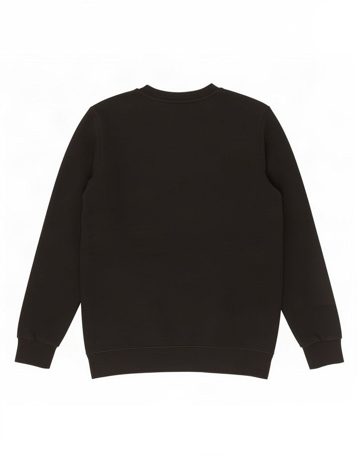 Pyrex Mens Graphic Sudadera Jumper Pequeño Algodón Negro