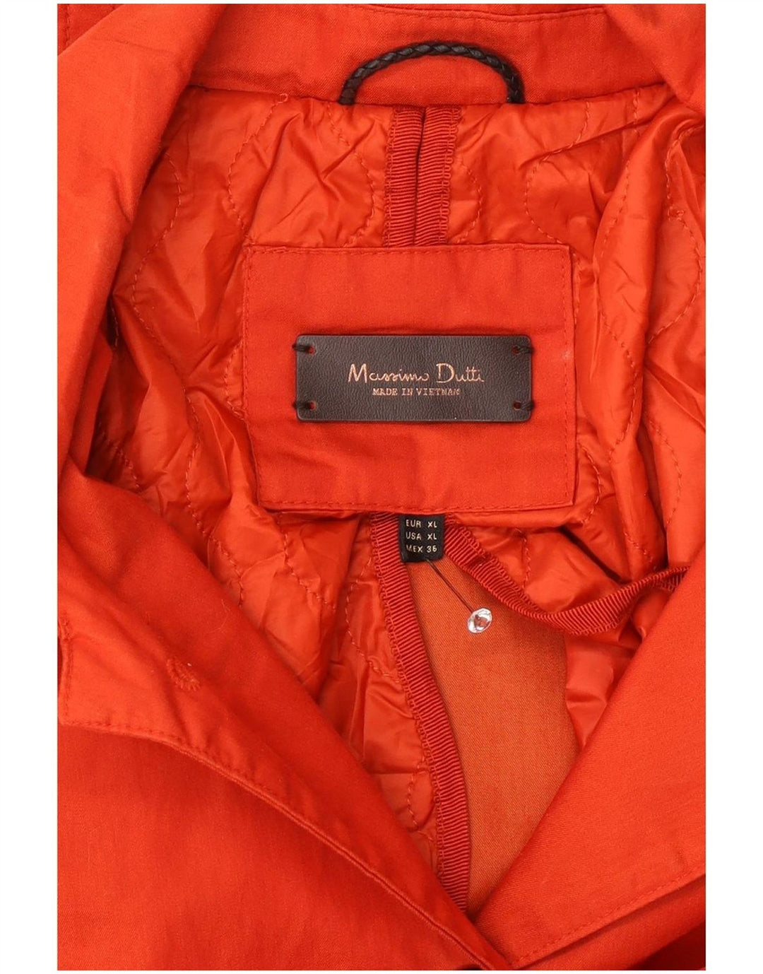 Massimo Dutti Cazadora Bomber Con Capucha Mujer ES 40 XL Naranja Poliéster