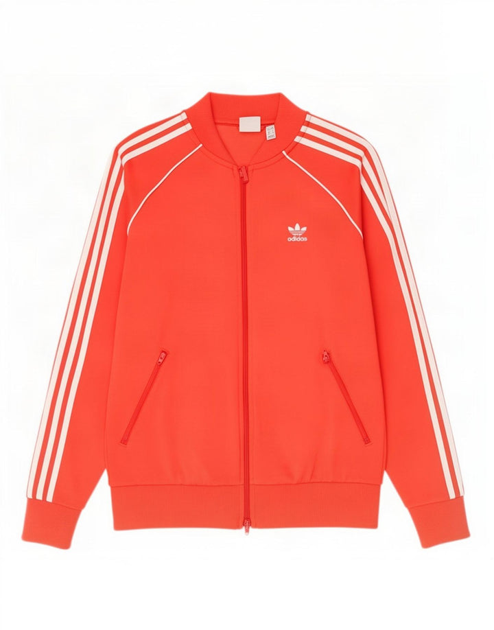 Adidas - Chaqueta de chándal para mujer, talla 12, algodón rojo mediano
