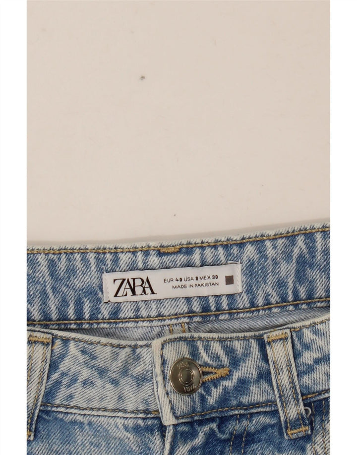 ZARA Mujer Shorts Vaqueros EU 40 Medium W30 Azul