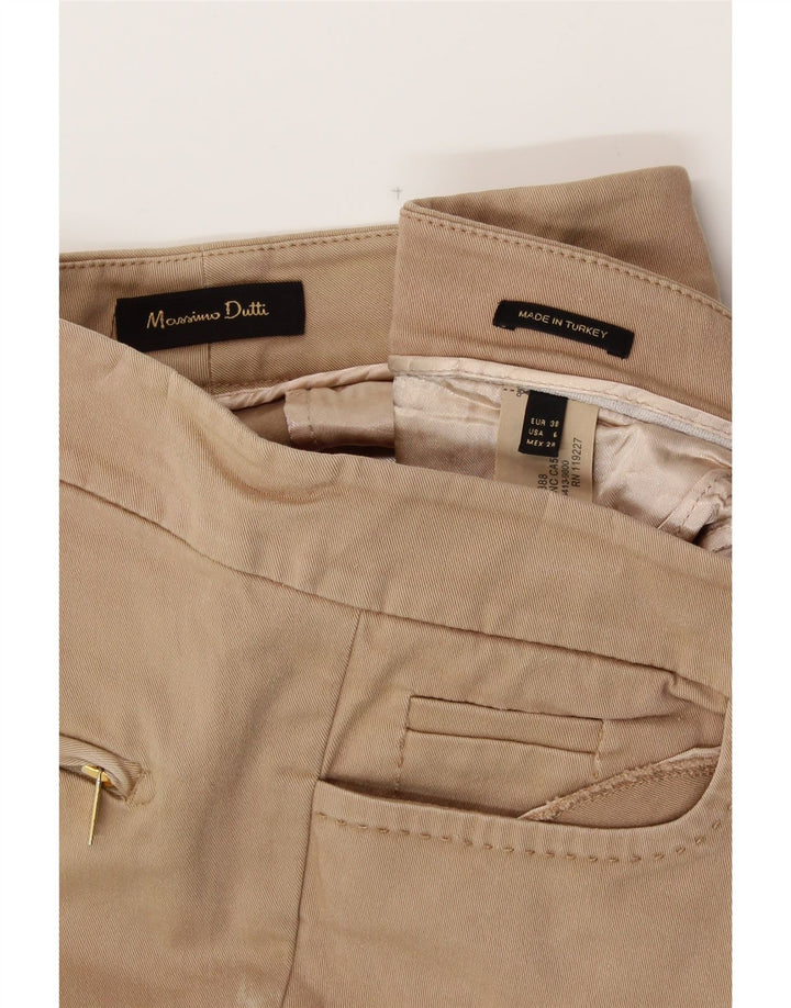 MASSIMO DUTTI Womens Slim Cropped Trousers EU 38 Small W28 L25 Beige Vintage Massimo Dutti and Second-Hand Massimo Dutti from Messina Hembry 