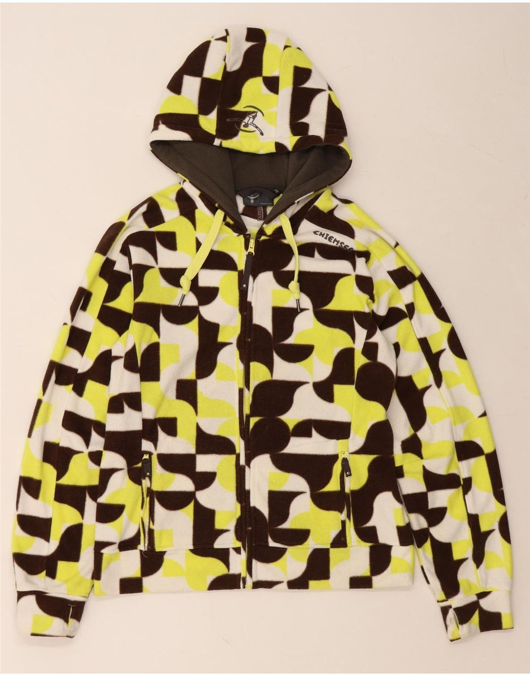 CHIEMSEE Chaqueta polar con capucha para mujer ES 40 XL Multicolor Geométrico